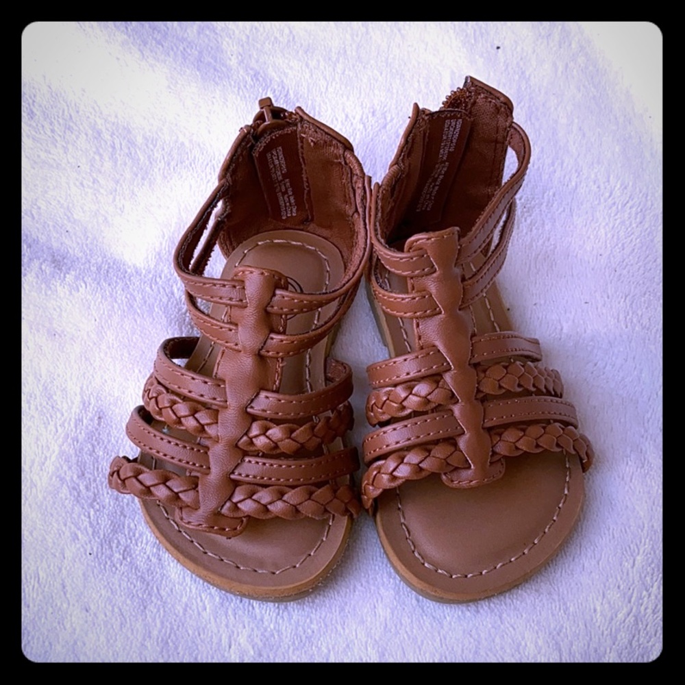 Brand new sandals zip backing